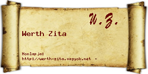 Werth Zita névjegykártya